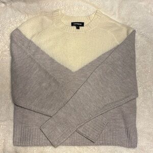 Express sweater lavender and cream.